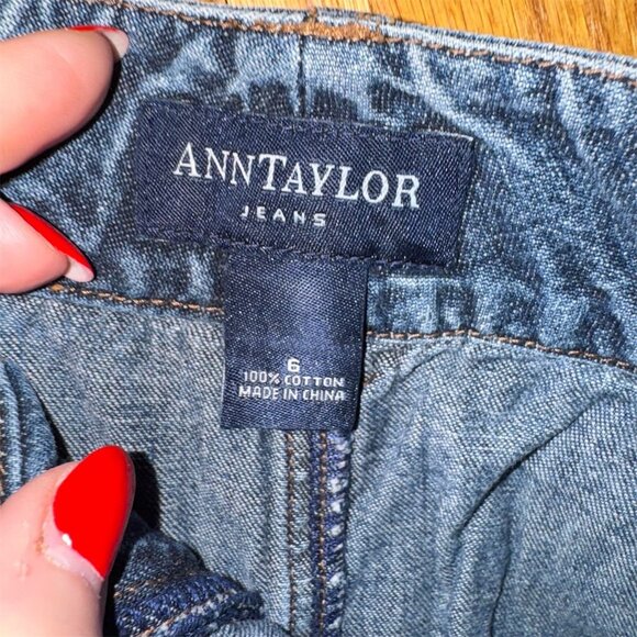 Ann Taylor Women's Denim Maxi Skirt Size 6 Blue Casual Long - Picture 3 of 4